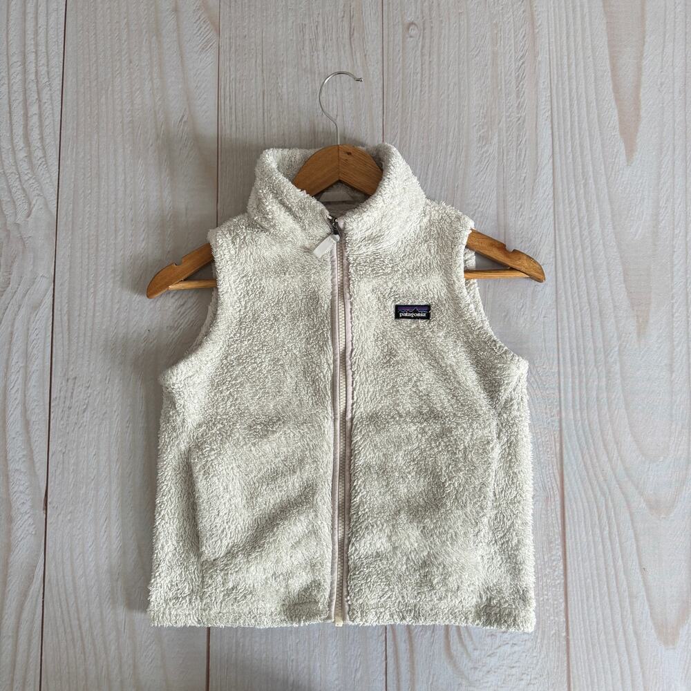 Patagonia Los Gatos Girls Size M (10) Sherpa Pile Fleece Fuzzy Vest